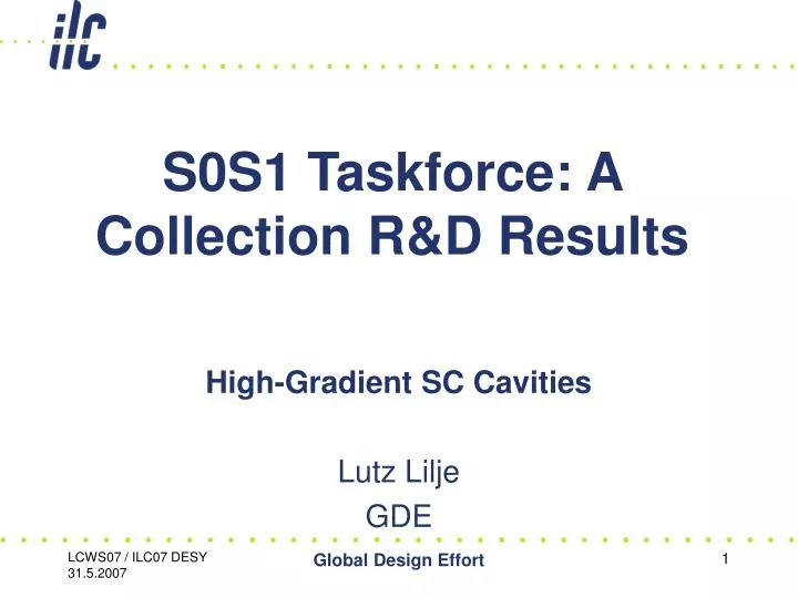 s0s1 taskforce a collection r d results