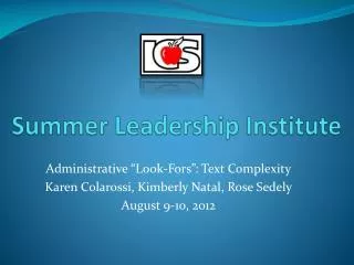 Summer Leadership Institute