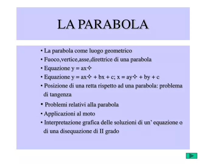 la parabola
