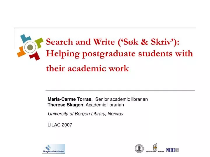search and write s k skriv helping postgraduate students with their academic work