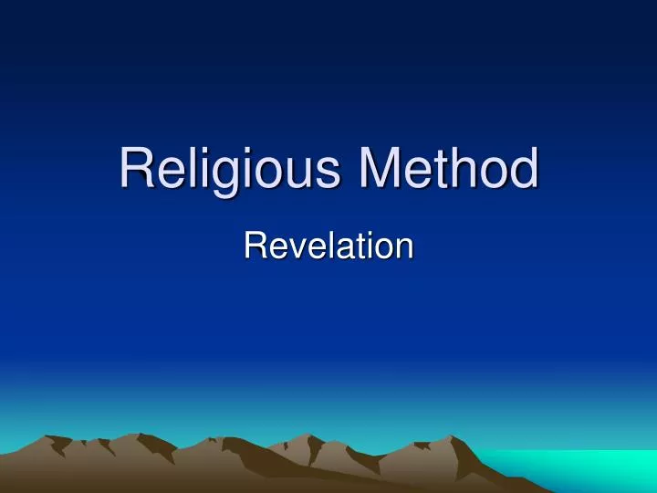 religious method