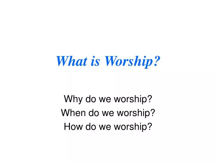 what is worship