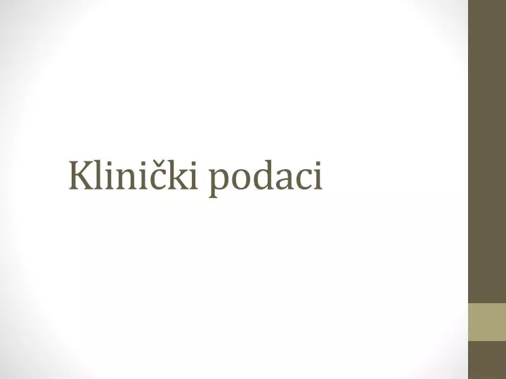 klini ki podaci