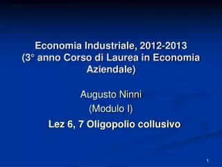 lez 6 7 oligopolio collusivo