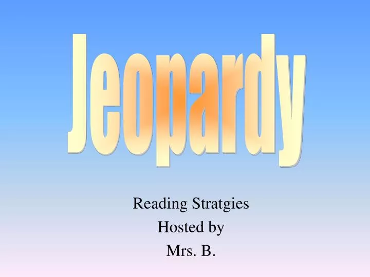 reading stratgies hosted by mrs b