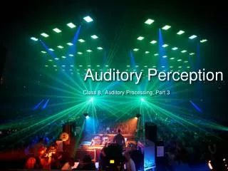 Auditory Perception