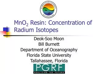 MnO 2 Resin: Concentration of Radium Isotopes