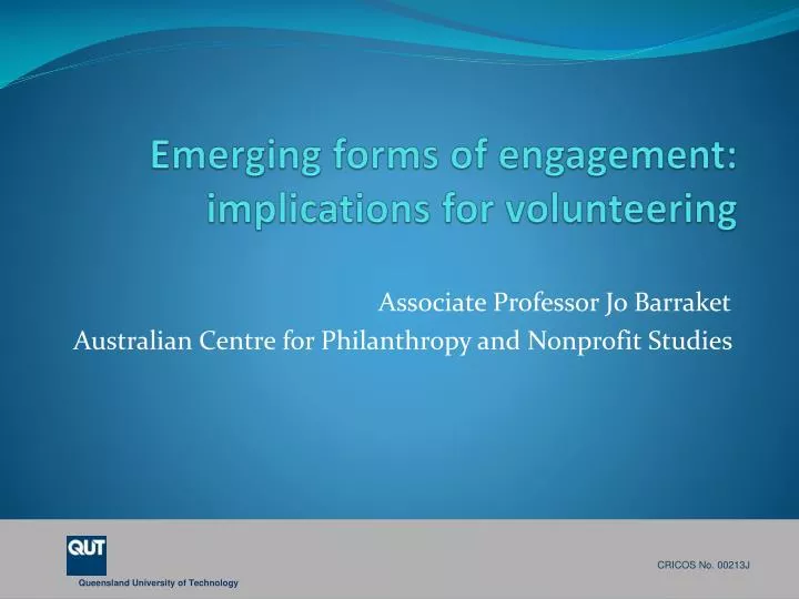 emerging forms of engagement implications for volunteering