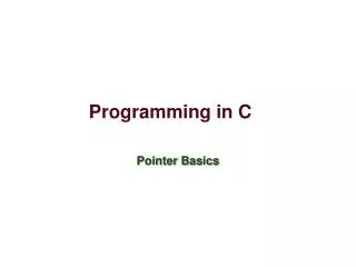 pointer basics