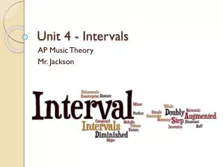 Unit 4 - Intervals