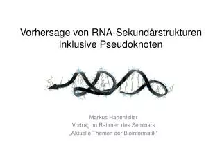 vorhersage von rna sekund rstrukturen inklusive pseudoknoten