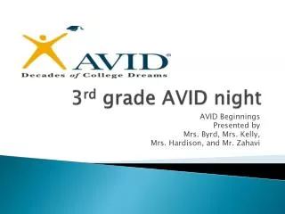 3 rd grade AVID night