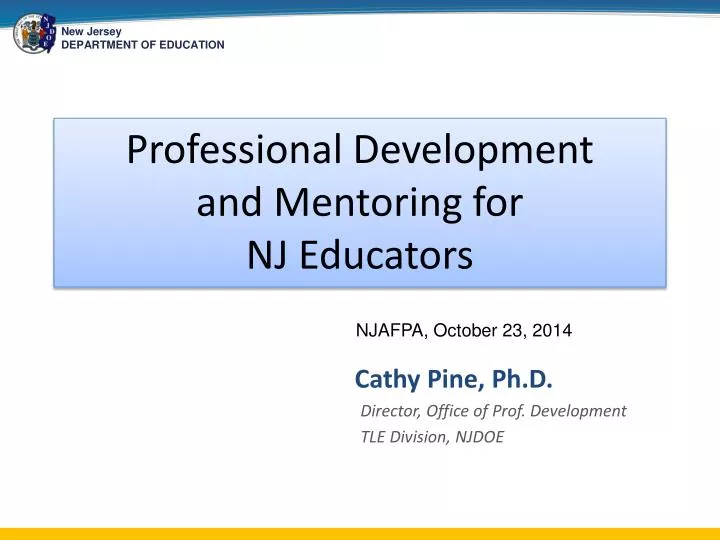 professional development and mentoring for nj educators