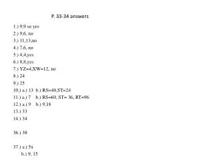 P. 33-34 answers