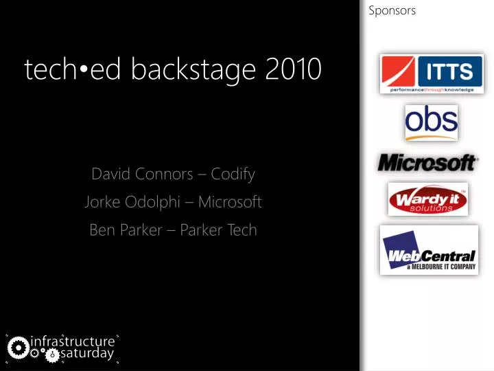 tech ed backstage 2010