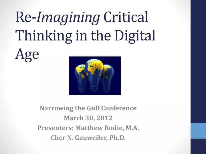 re imagining critical thinking in the digital age