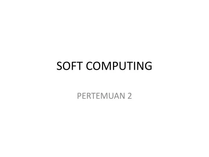 soft computing