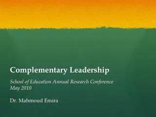 Complementary Leadership