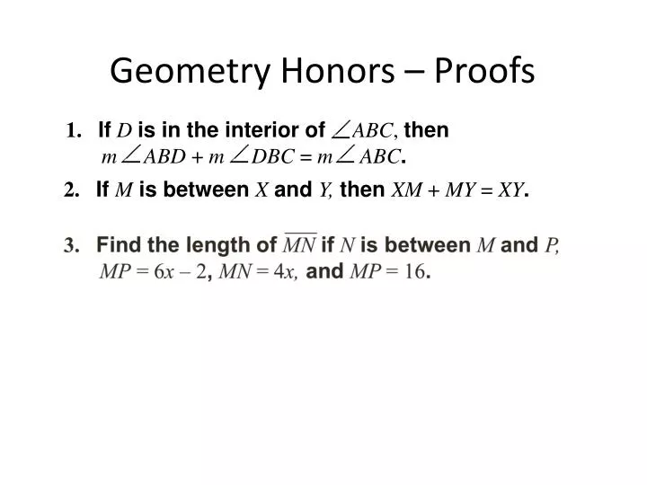 geometry honors proofs