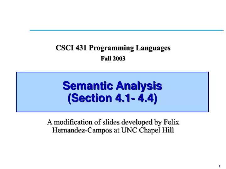 semantic analysis section 4 1 4 4