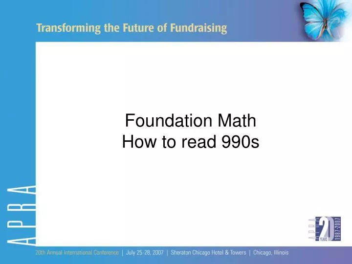 foundation math how to read 990s