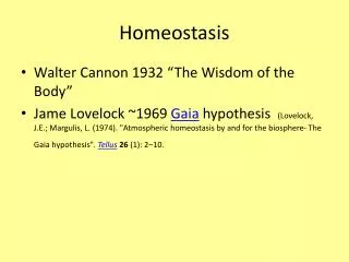 Homeostasis