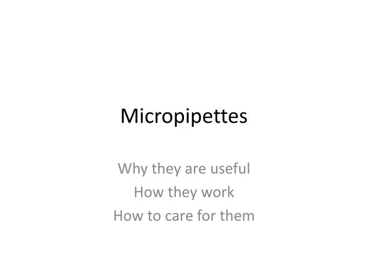 micropipettes