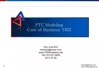 PTC Modeling Core of Business TRIZ