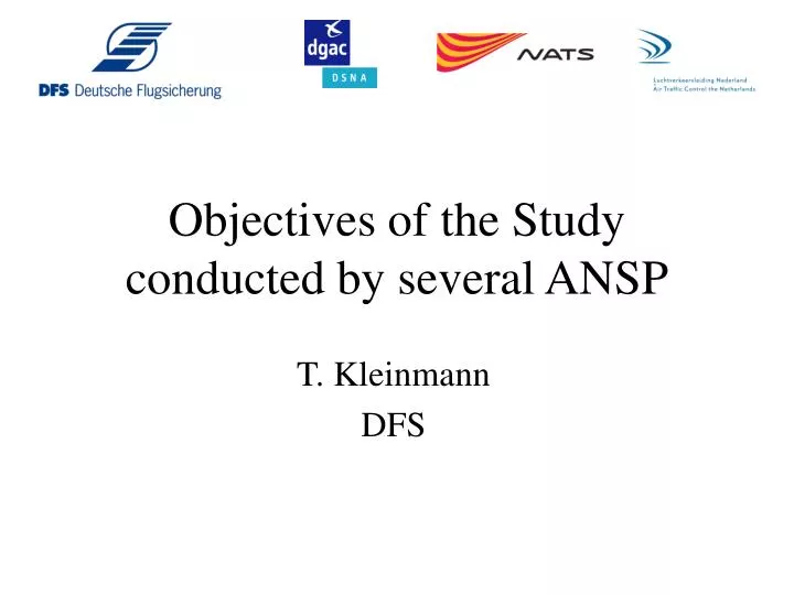 objectives of the study conducted by several ansp