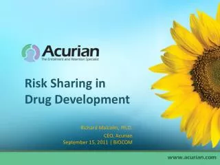 Risk Sharing in Drug Development