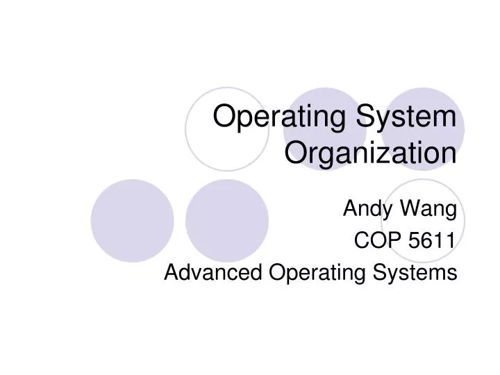 operating system organization