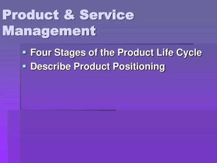 product service management