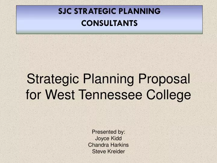 strategic planning proposal for west tennessee college