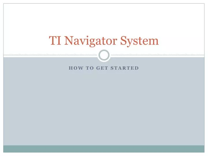 ti navigator system