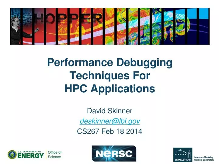 performance debugging techniques for hpc applications