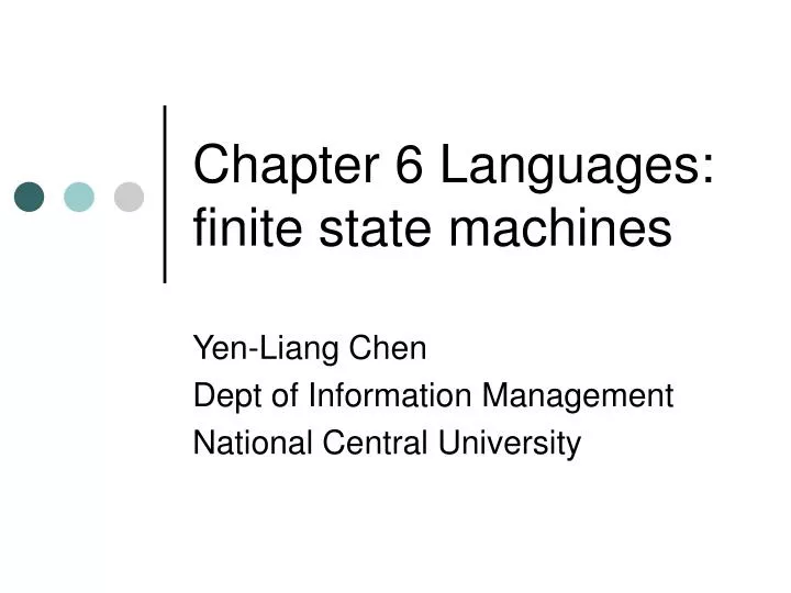 chapter 6 languages finite state machines
