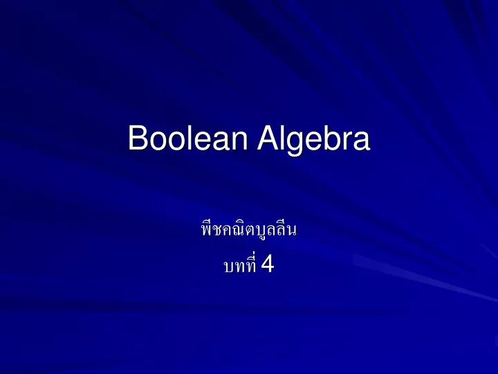 boolean algebra