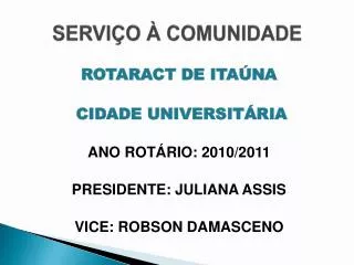 servi o comunidade