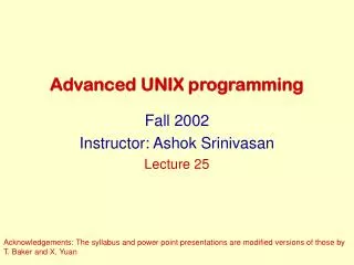 Advanced UNIX programming