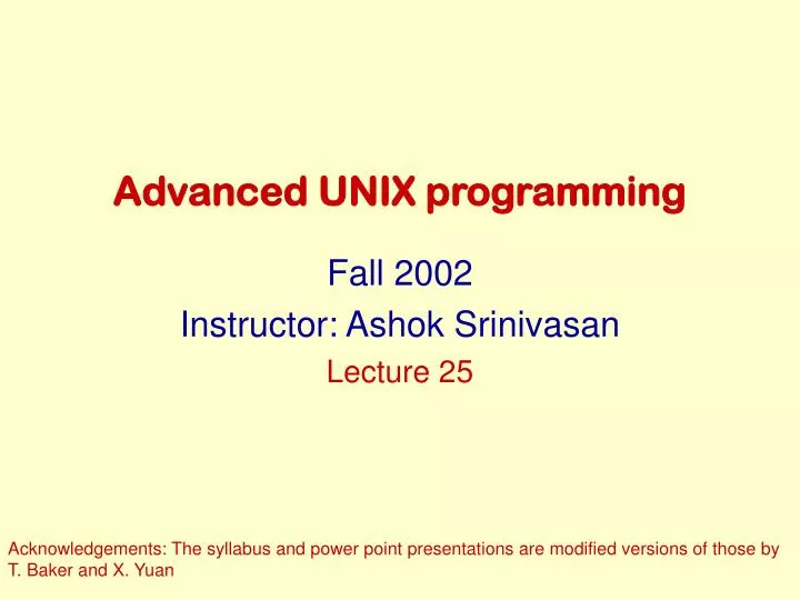 advanced unix programming