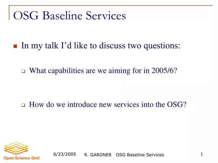 osg baseline services