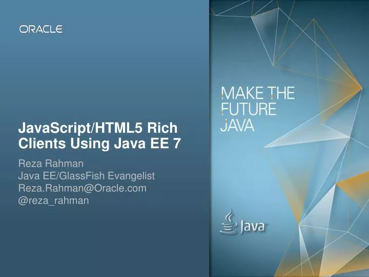 javascript html5 rich clients using java ee 7