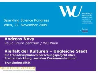 sparkling science kongress wien 27 november 2009
