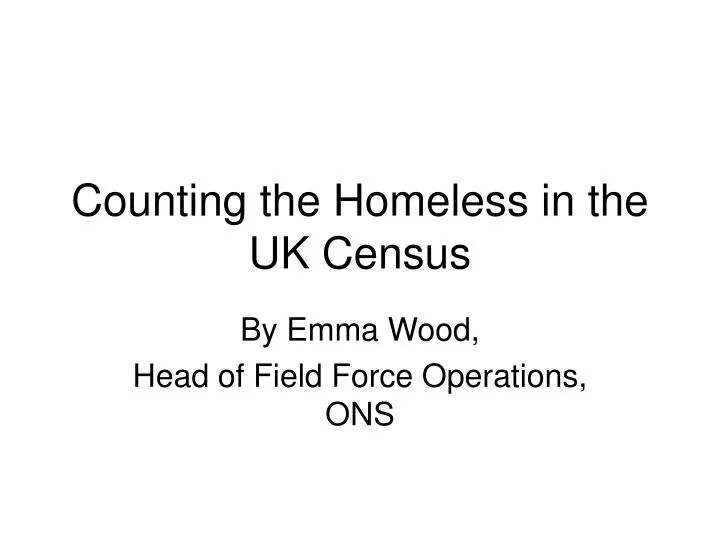 counting the homeless in the uk census