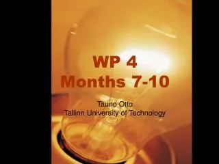 WP 4 Months 7-10