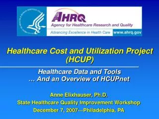 Healthcare Cost and Utilization Project (HCUP)