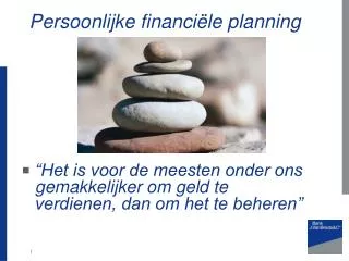 persoonlijke financi le planning