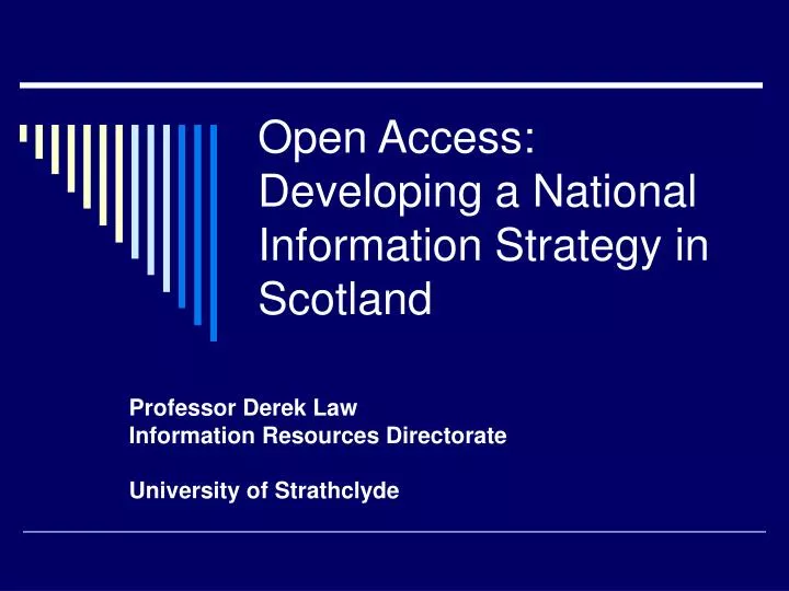 open access developing a national information strategy in scotland
