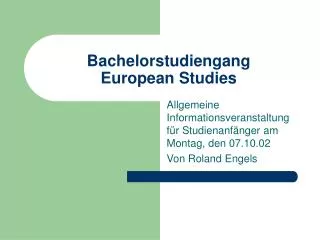 bachelorstudiengang european studies