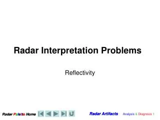 Radar Interpretation Problems
